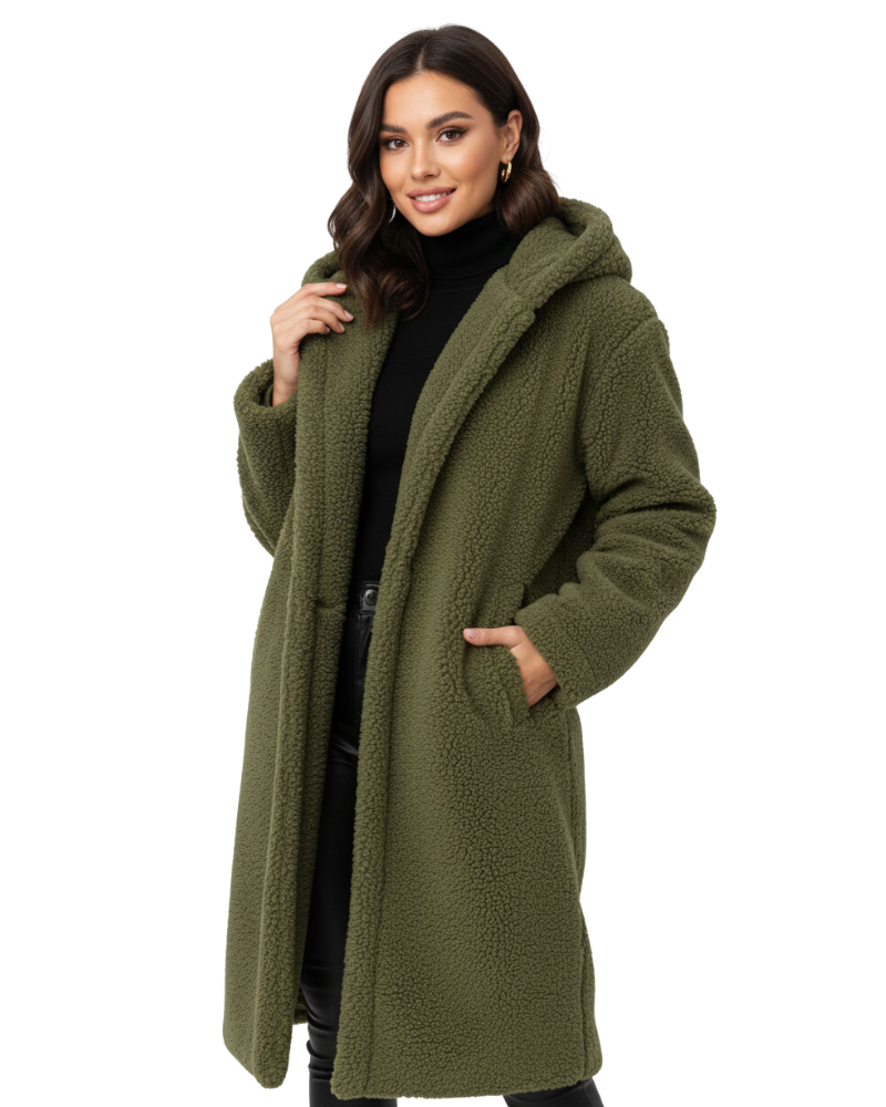 Allison Manteau Teddy Femme – Veste Oversize Douce & Chaude pour Looks Hiver Élégants