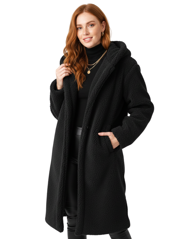 Allison Manteau Teddy Femme – Veste Oversize Douce & Chaude pour Looks Hiver Élégants