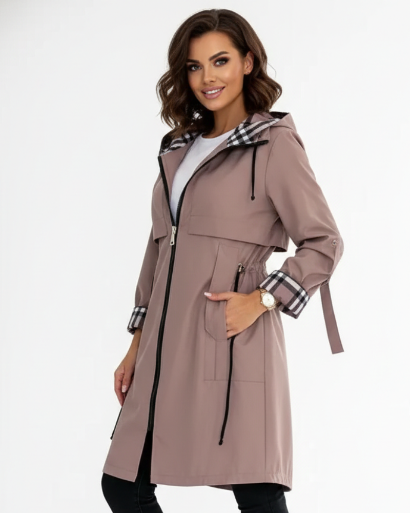 Jennifer Manteau Femme Imperméable Coupe-Vent – Coupe Ajustée & Capuche Toute Saison