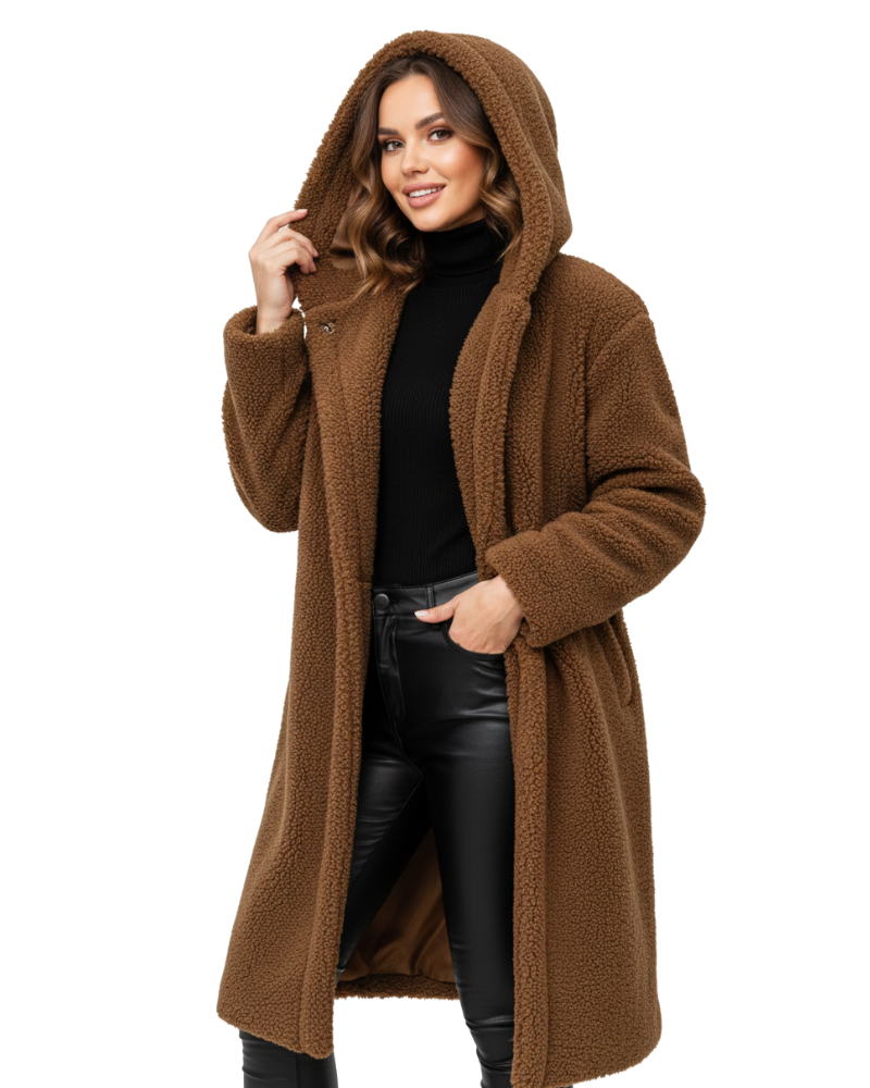 Allison Manteau Teddy Femme – Veste Oversize Douce & Chaude pour Looks Hiver Élégants