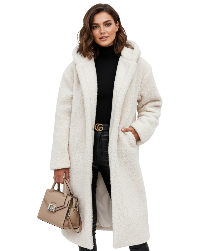 Allison Manteau Teddy Femme – Veste Oversize Douce & Chaude pour Looks Hiver Élégants