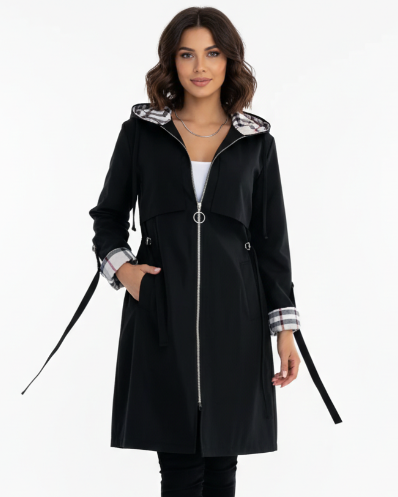 Jennifer Manteau Femme Imperméable Coupe-Vent – Coupe Ajustée & Capuche Toute Saison