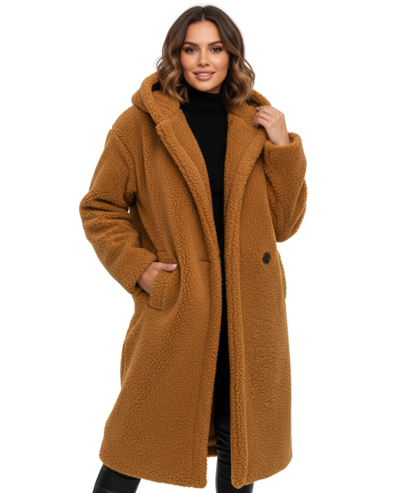 Allison Manteau Teddy Femme – Veste Oversize Douce & Chaude pour Looks Hiver Élégants