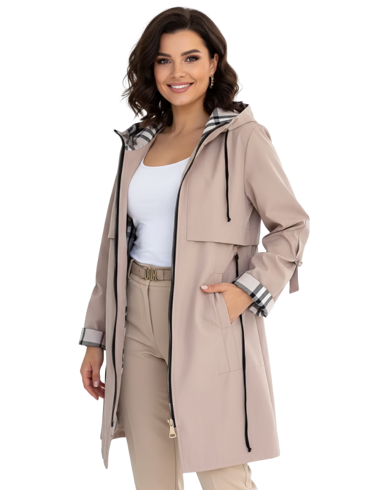 Jennifer Manteau Femme Imperméable Coupe-Vent – Coupe Ajustée & Capuche Toute Saison