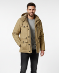 Mason Veste d'Hiver Homme – Manteau Imperméable avec Doublure Fleece et Capuche Ajustable