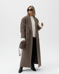 Clara Manteau Oversize Femme – Veste à Double Boutonnage & Épaules Structurées Élégantes
