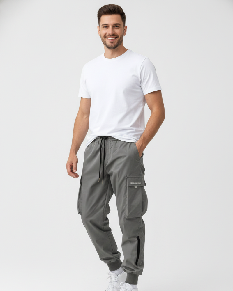 Kevin Jogger Cargo Homme – Pantalon Casual avec Poches Latérales & Coupe Confortable