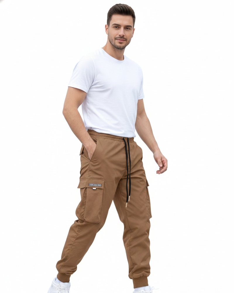 Kevin Jogger Cargo Homme – Pantalon Casual avec Poches Latérales & Coupe Confortable