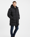 Gavin Manteau Puffer Long Homme – Doudoune Longue Chaude avec Capuche et Isolation Hivernale