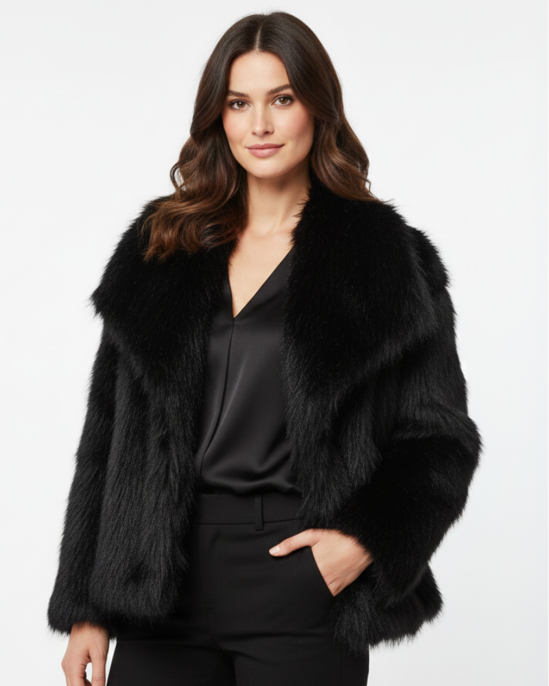 Seraphine Manteau Femme en Fausse Fourrure – Veste Hiver Douce avec Coupe Décontractée et Style Élégant
