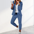 Olivia Ensemble Femme – Tailleur 2 Pièces avec Blazer Élégant et Pantalon Coupe Fluide