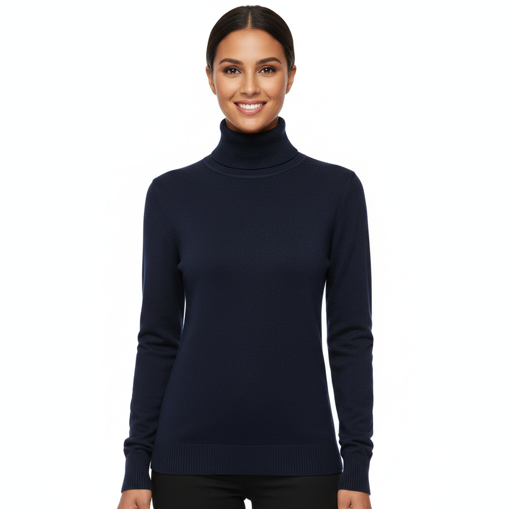 Kimberly Pull Col Roulé Femme – Pull en Cachemire Doux à Coupe Ajustée et Élégante