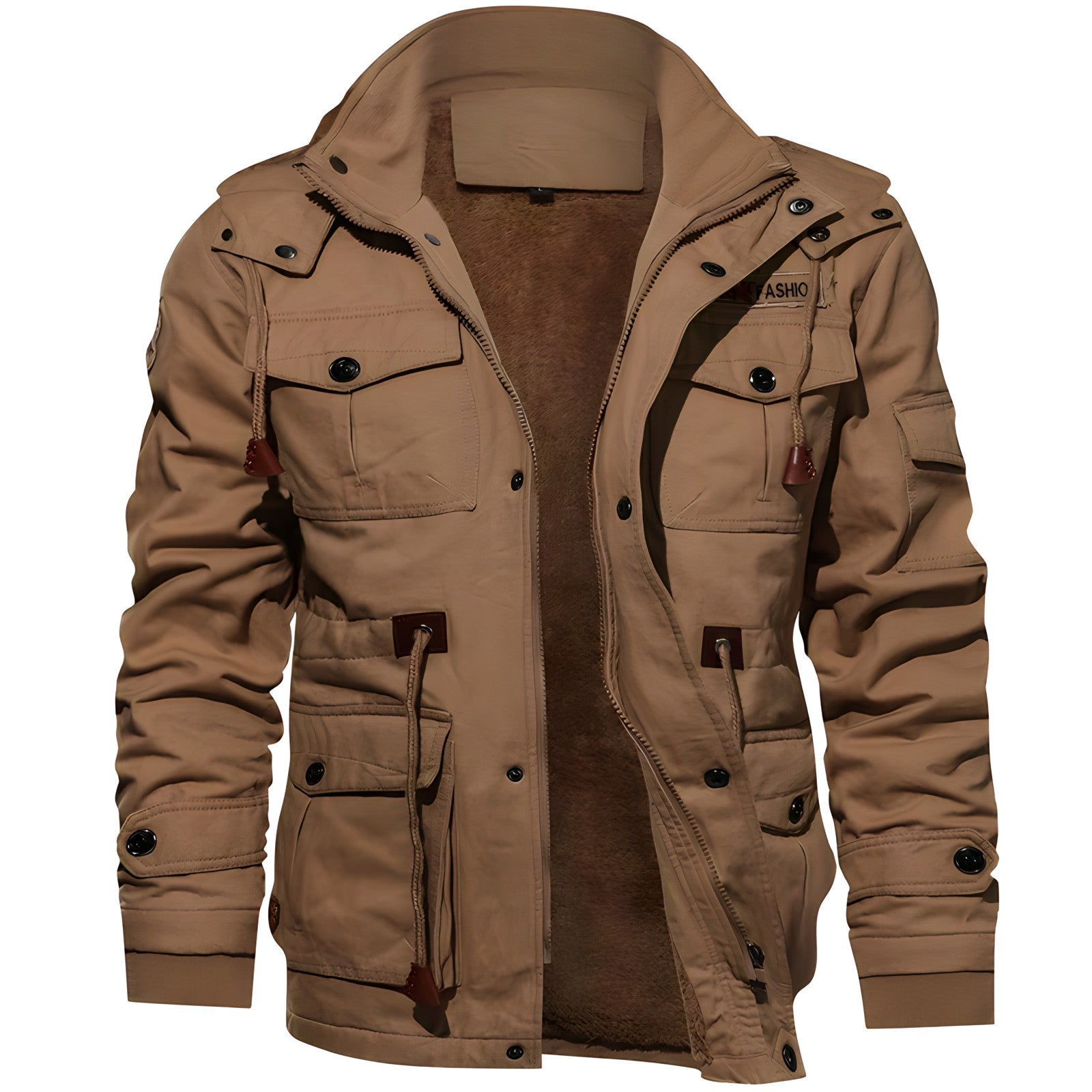 Alaric Veste Militaire Homme – Parka Imperméable avec Doublure Polaire et Taille Ajustable