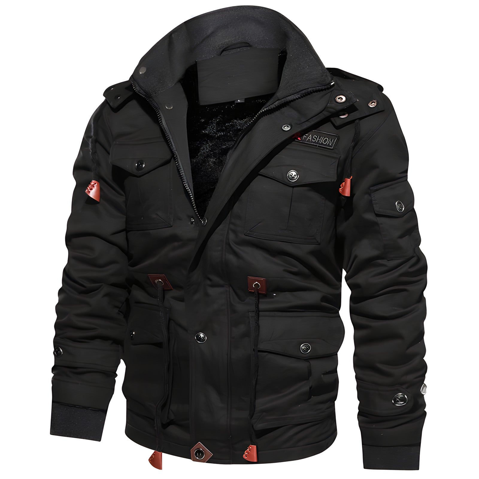 Alaric Veste Militaire Homme – Parka Imperméable avec Doublure Polaire et Taille Ajustable