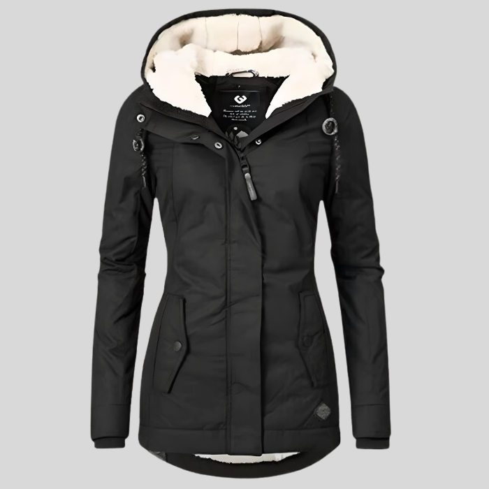 Euri Parka Longue d’Hiver Femme – Manteau Imperméable et Chaud avec Doublure en Fausse Fourrure & Coupe Ajustable