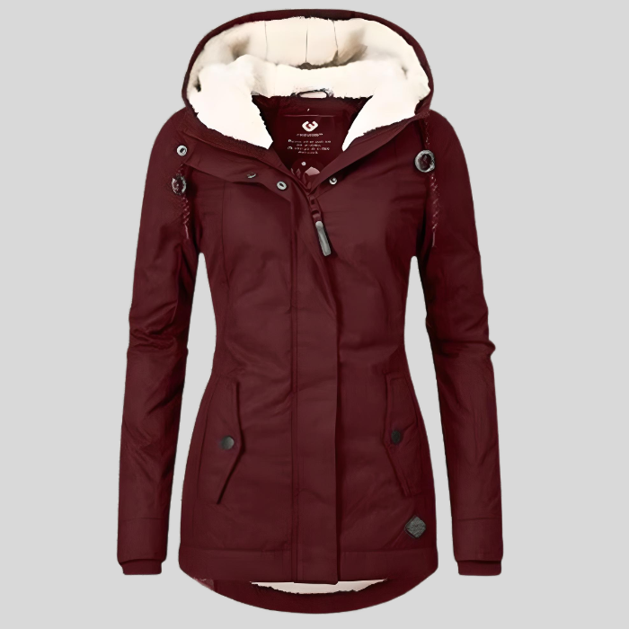 Euri Parka Longue d’Hiver Femme – Manteau Imperméable et Chaud avec Doublure en Fausse Fourrure & Coupe Ajustable