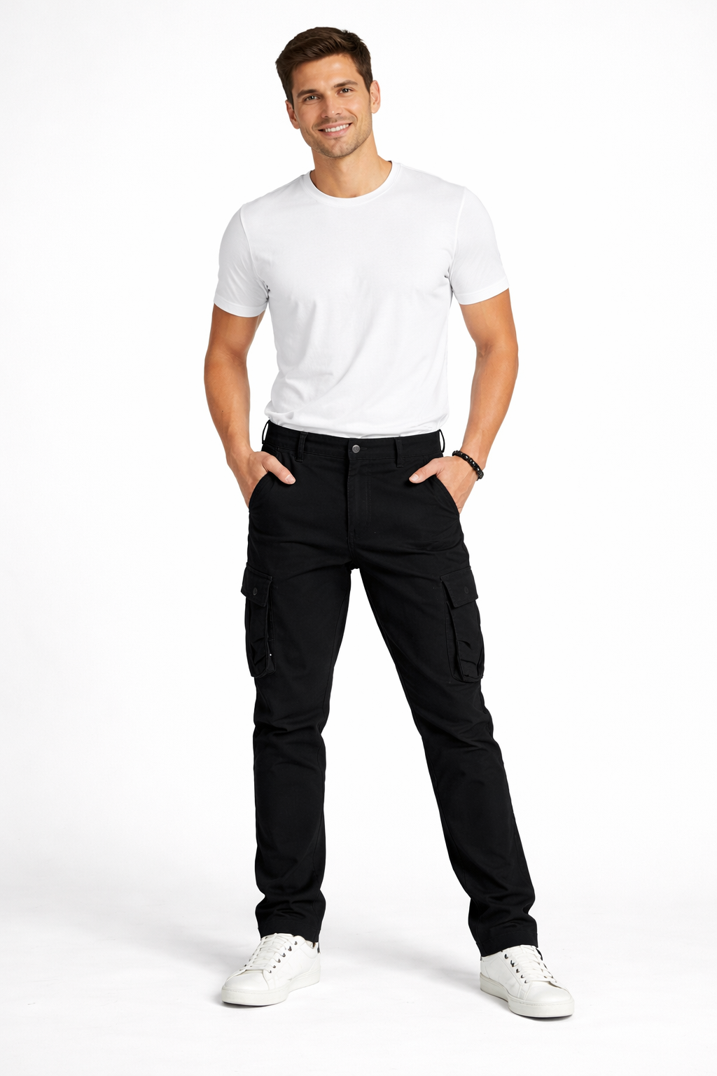 Tristan Pantalon Cargo Homme – Coupe Droite en Coton Respirant avec Poches Utilitaires