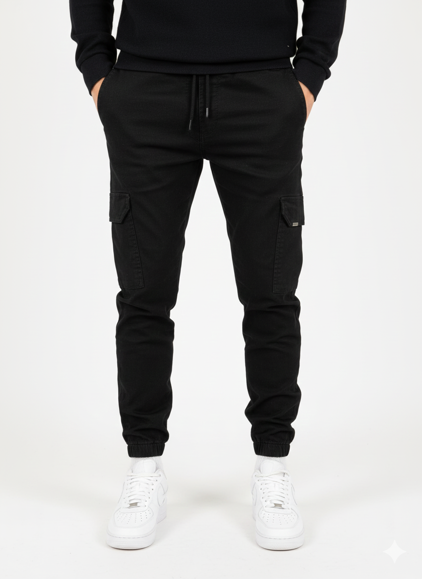 Dylan Pantalon Cargo Homme – Jogger Cargo avec Taille Élastique, Poches Fonctionnelles et Coupe Moderne