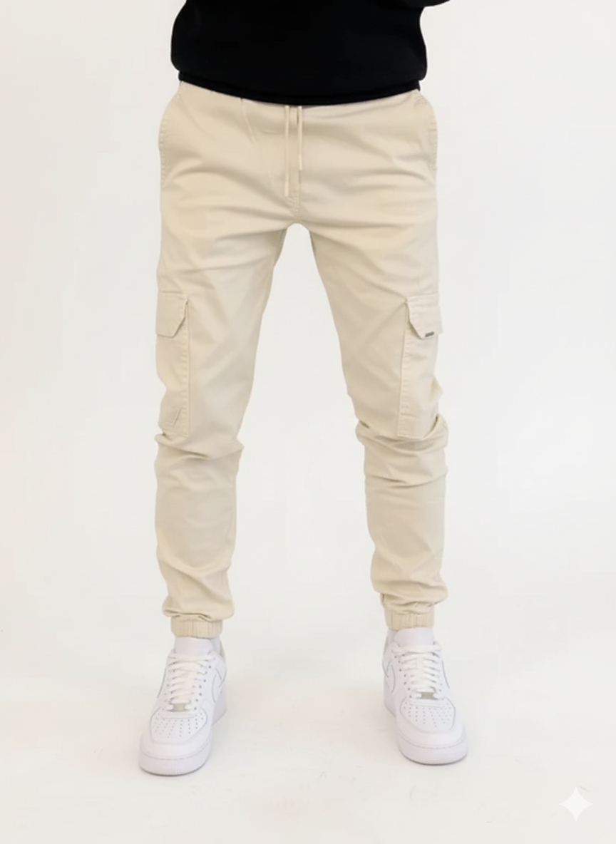 Dylan Pantalon Cargo Homme – Jogger Cargo avec Taille Élastique, Poches Fonctionnelles et Coupe Moderne