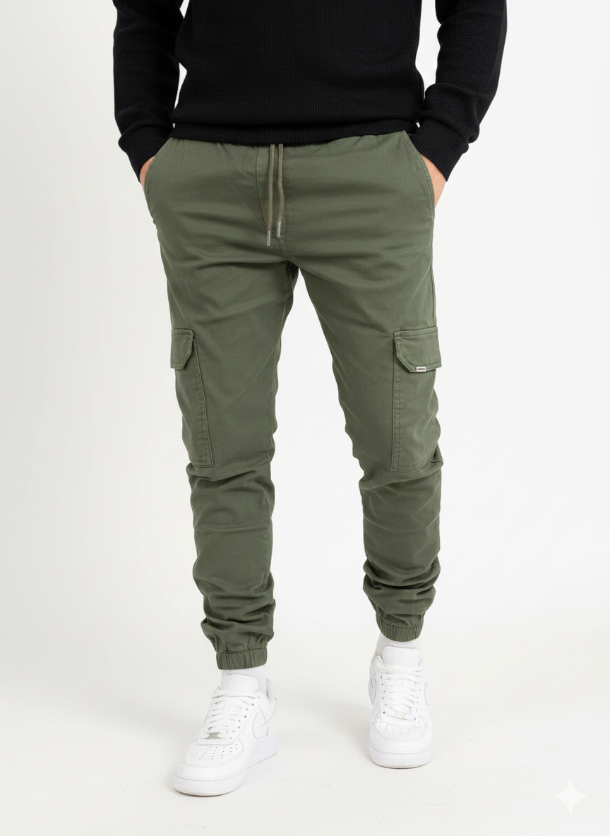 Dylan Pantalon Cargo Homme – Jogger Cargo avec Taille Élastique, Poches Fonctionnelles et Coupe Moderne