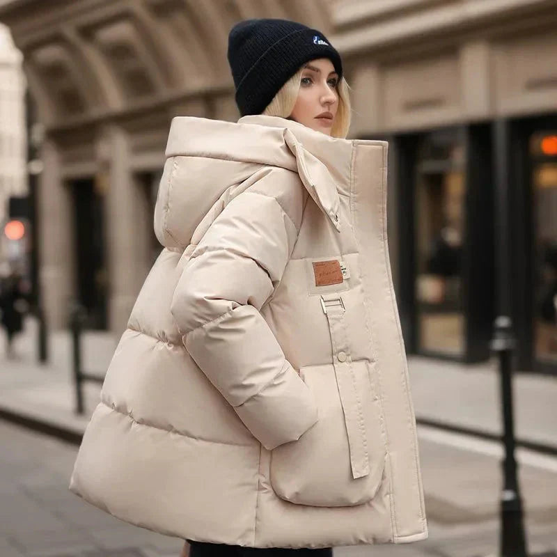 Brielle Doudoune Imperméable Femme – Manteau d'Hiver Chaud avec Capuche & Coupe Oversize