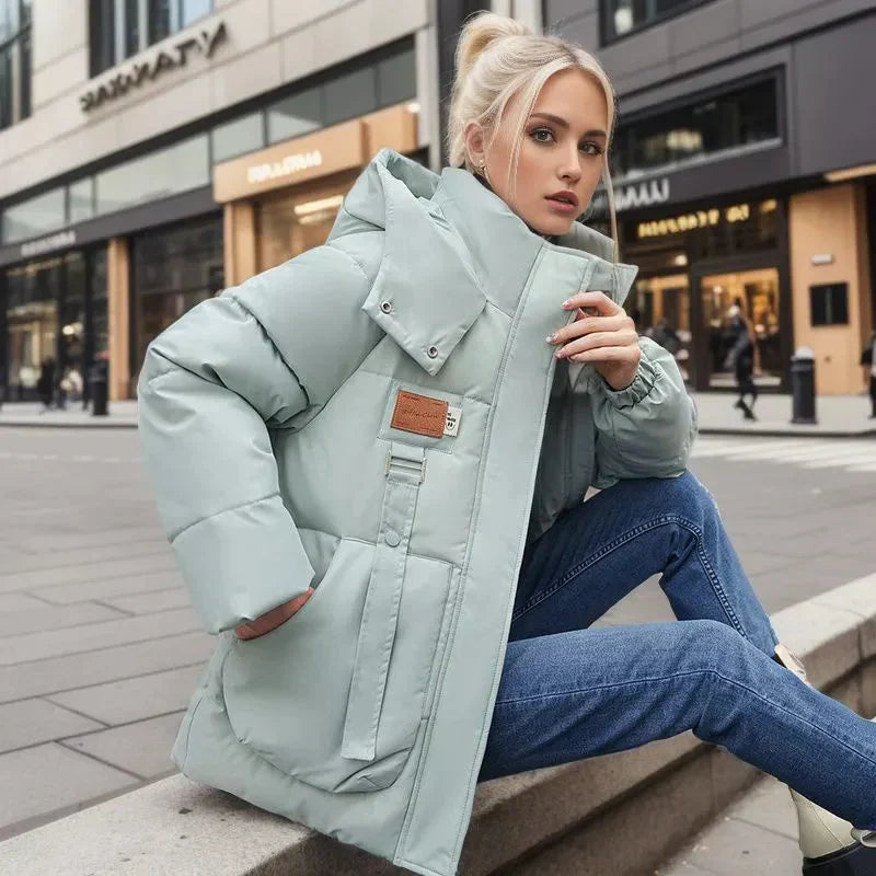 Brielle Doudoune Imperméable Femme – Manteau d'Hiver Chaud avec Capuche & Coupe Oversize