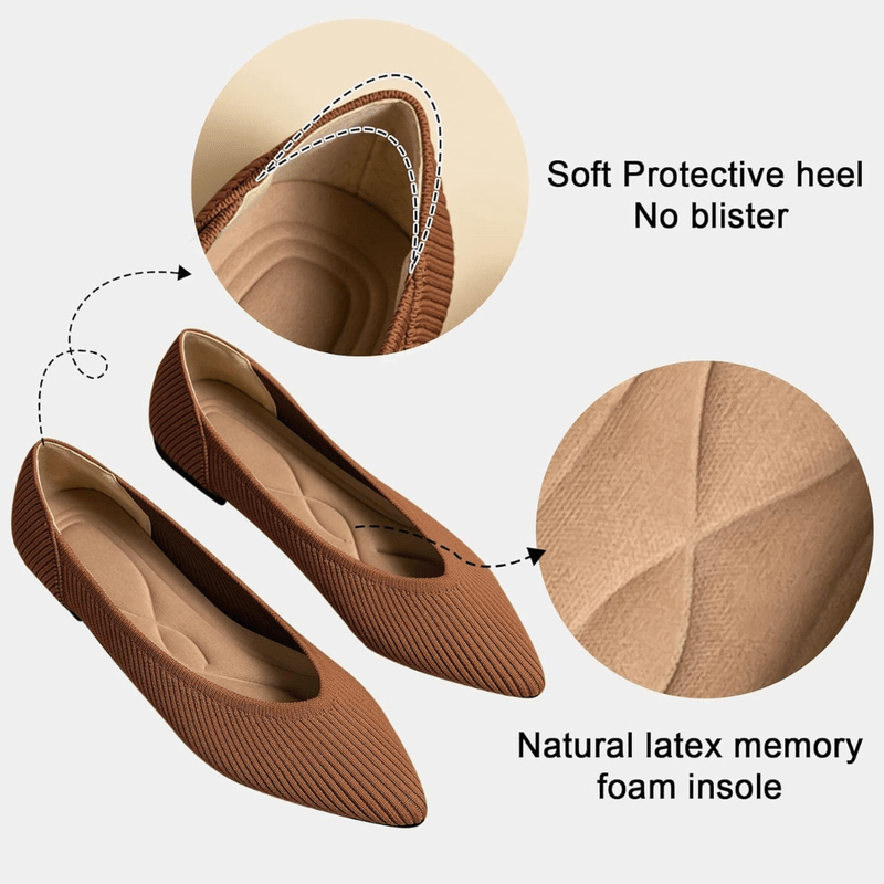 Ysoria Ballerines Femme Pointues – Ballerines en Maille Respirante avec Semelle Souple et Confort Quotidien