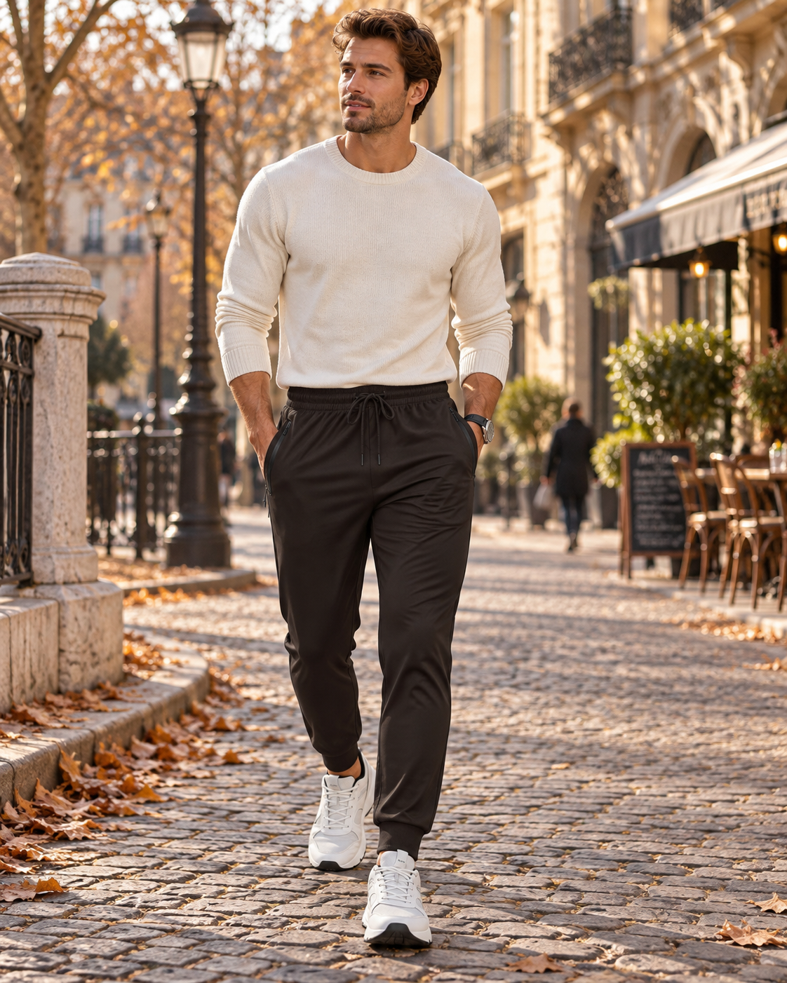 Cole Jogging Homme – Coupe Fuselée, Tissu Extensible, Séchage Rapide & Poches Zippées