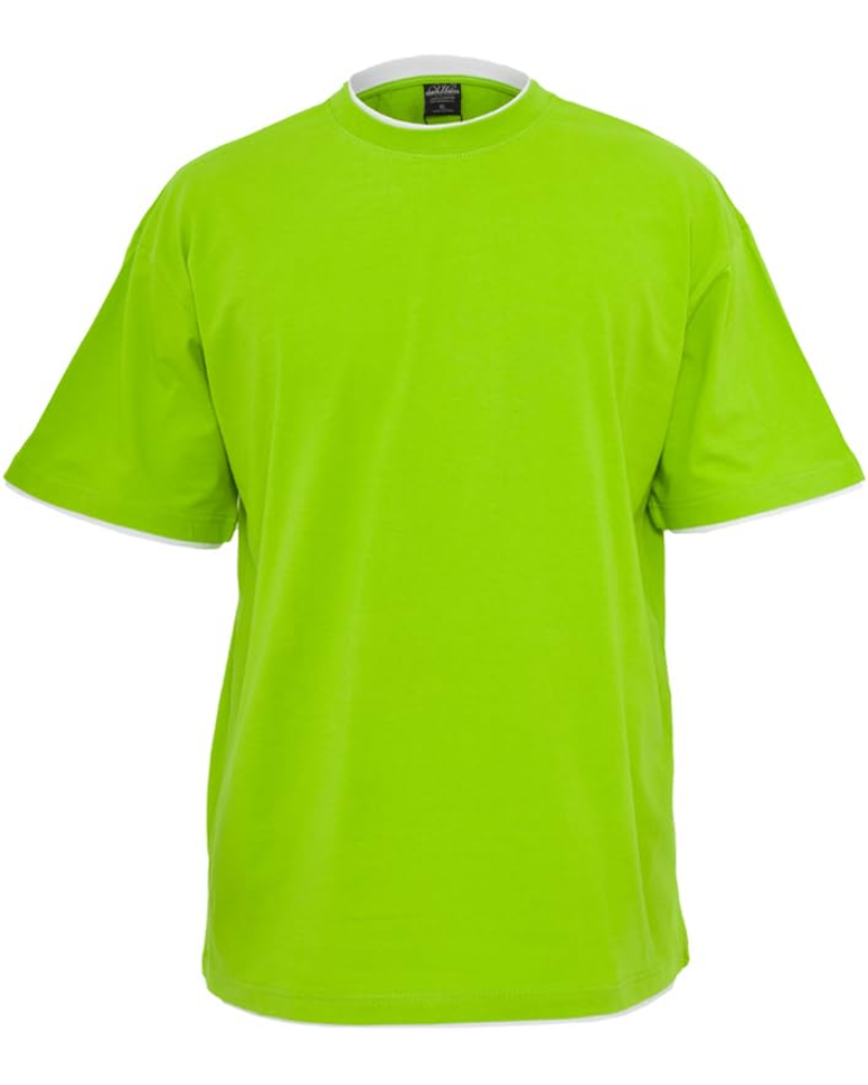 Colton T-Shirt Oversize Homme – Haut 100 % Coton à Empiècements Contrastés Col Rond