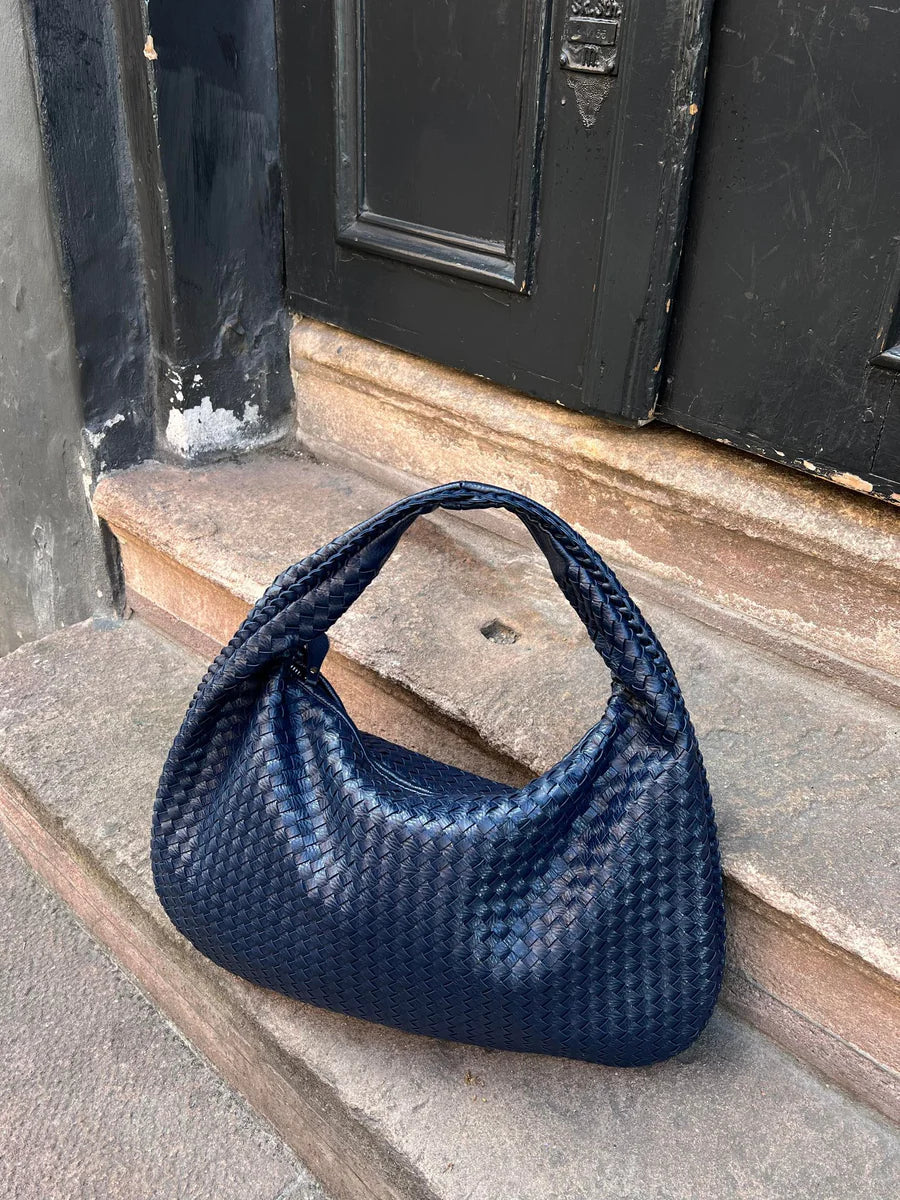 Madison Sac à Main Tressé Femme – Sac Élégant en Cuir Végan avec Grand Compartiment et Fermeture Éclair
