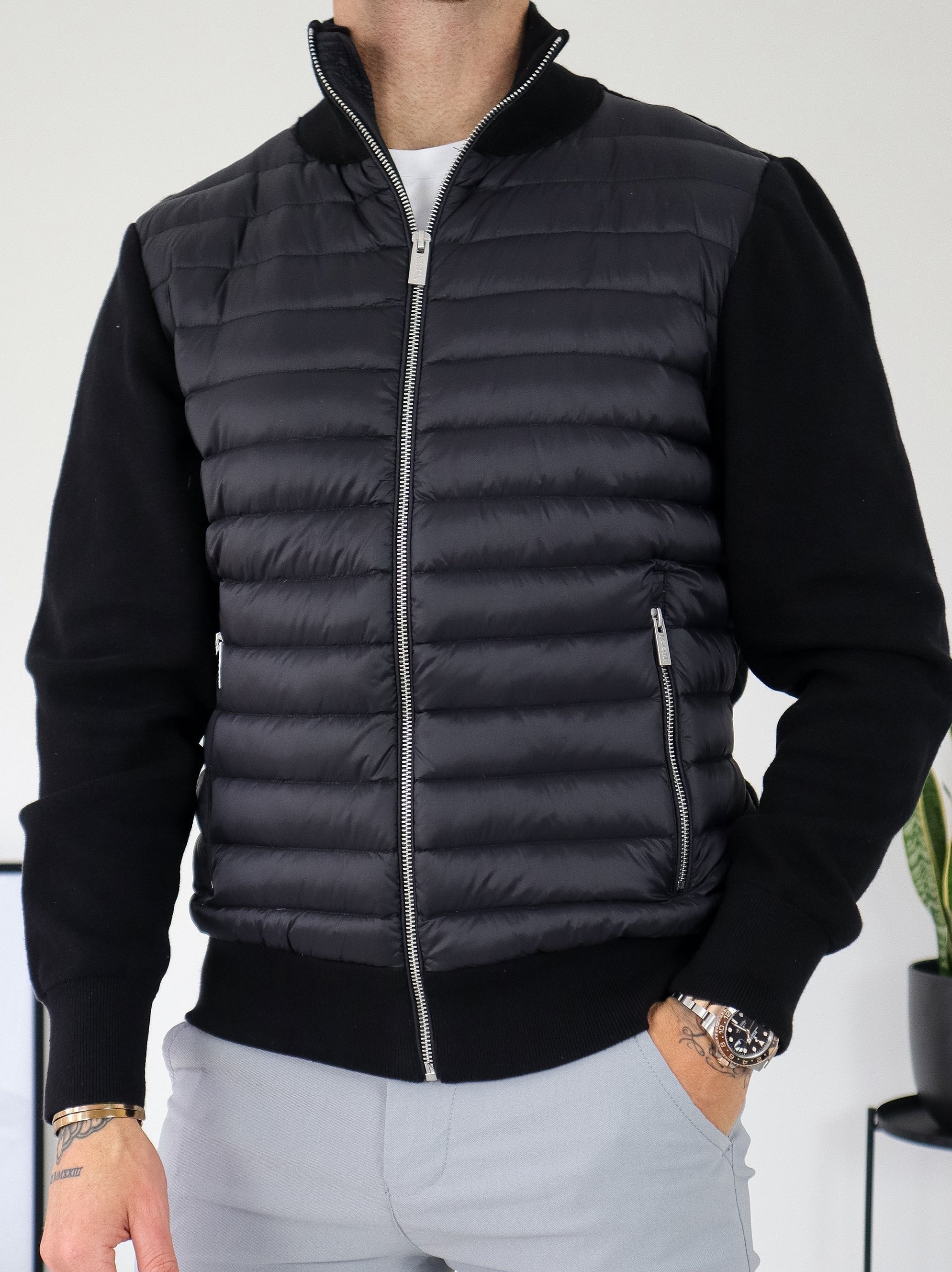 Nathan Veste Hybride Homme – Veste Matelassée à Zip avec Coupe Ajustée et Style Moderne