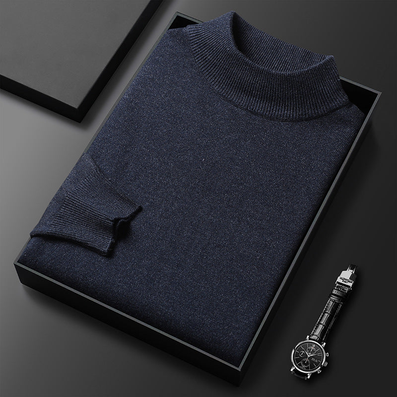 Andrew Pull Homme Hiver – Pull en Maille Chaude avec Col Mi-Montant et Coupe Élégante