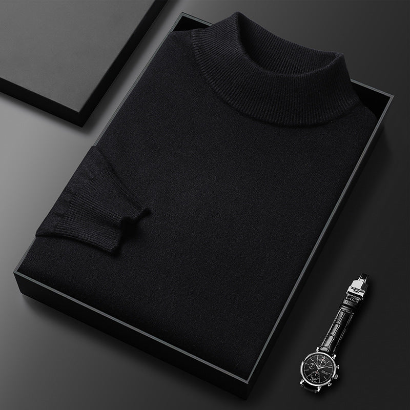 Andrew Pull Homme Hiver – Pull en Maille Chaude avec Col Mi-Montant et Coupe Élégante