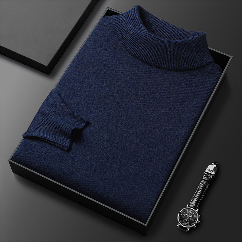 Andrew Pull Homme Hiver – Pull en Maille Chaude avec Col Mi-Montant et Coupe Élégante