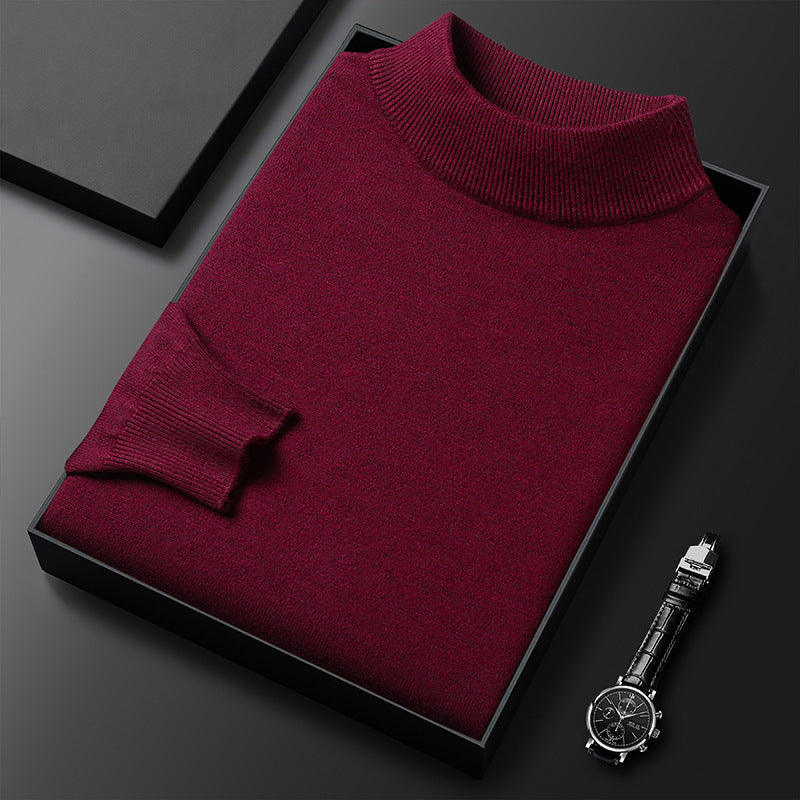 Andrew Pull Homme Hiver – Pull en Maille Chaude avec Col Mi-Montant et Coupe Élégante