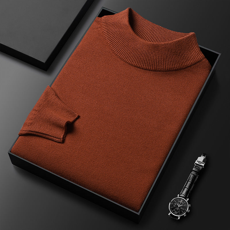 Andrew Pull Homme Hiver – Pull en Maille Chaude avec Col Mi-Montant et Coupe Élégante