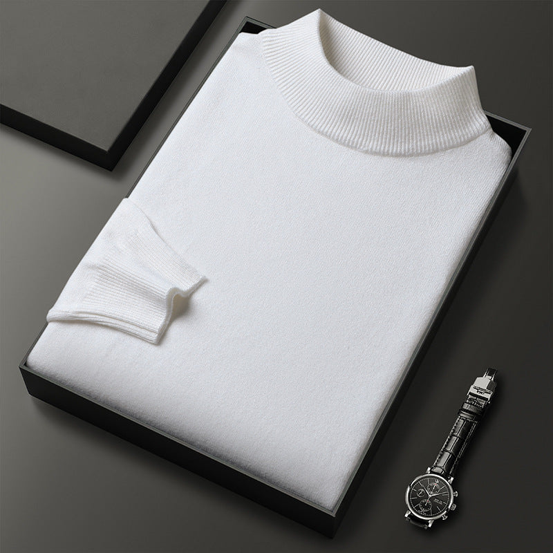 Andrew Pull Homme Hiver – Pull en Maille Chaude avec Col Mi-Montant et Coupe Élégante