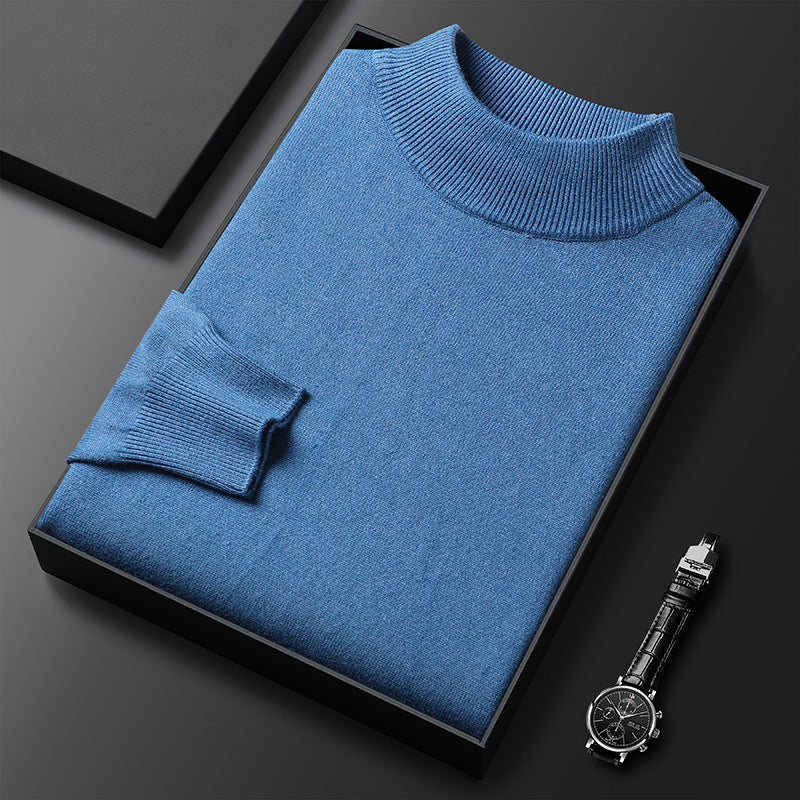 Andrew Pull Homme Hiver – Pull en Maille Chaude avec Col Mi-Montant et Coupe Élégante