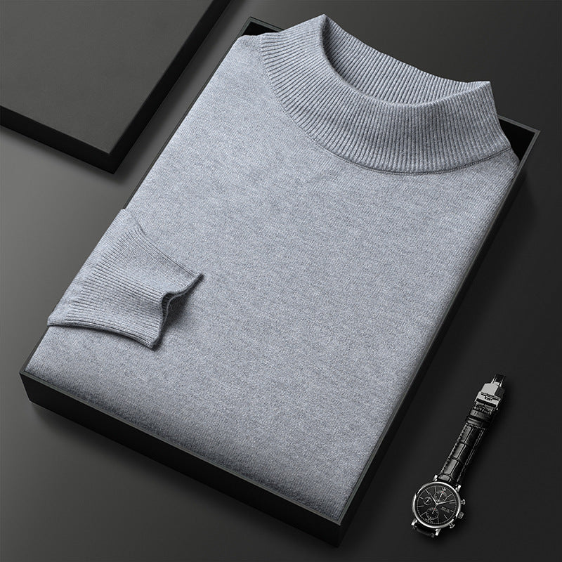 Andrew Pull Homme Hiver – Pull en Maille Chaude avec Col Mi-Montant et Coupe Élégante
