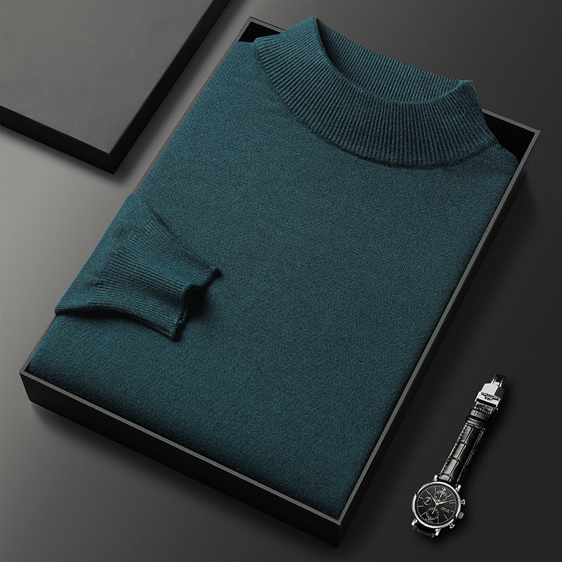 Andrew Pull Homme Hiver – Pull en Maille Chaude avec Col Mi-Montant et Coupe Élégante