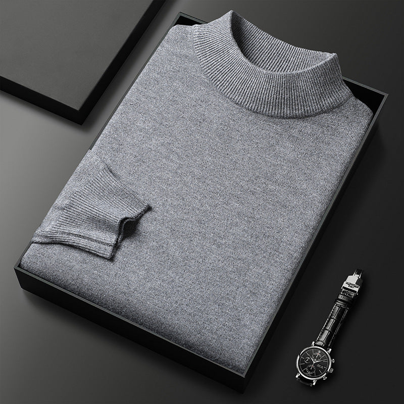 Andrew Pull Homme Hiver – Pull en Maille Chaude avec Col Mi-Montant et Coupe Élégante