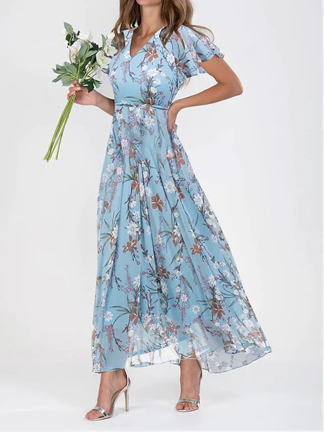 Chloé Robe Midi Femme – Robe Élégante à Coupe Ajustée en Tissu Doux pour Toutes Occasions