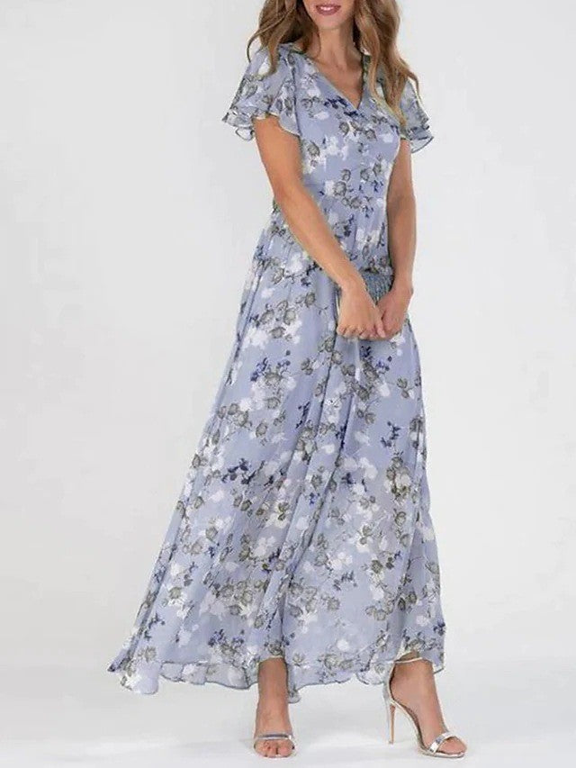 Chloé Robe Midi Femme – Robe Élégante à Coupe Ajustée en Tissu Doux pour Toutes Occasions