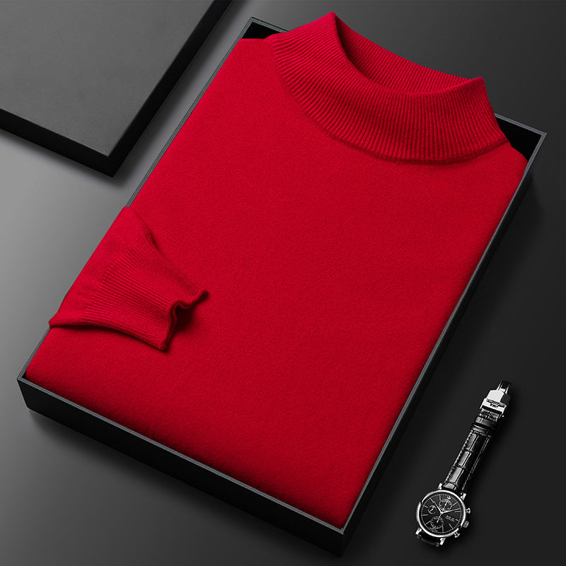 Andrew Pull Homme Hiver – Pull en Maille Chaude avec Col Mi-Montant et Coupe Élégante