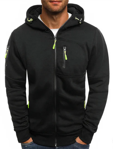 Alex Sweat à Capuche Homme – Veste Zippée en Coton Premium, Confortable & Moderne