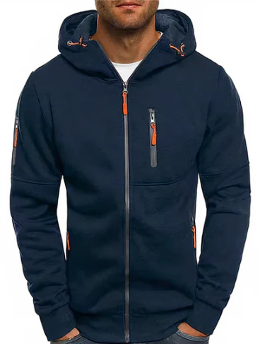 Alex Sweat à Capuche Homme – Veste Zippée en Coton Premium, Confortable & Moderne