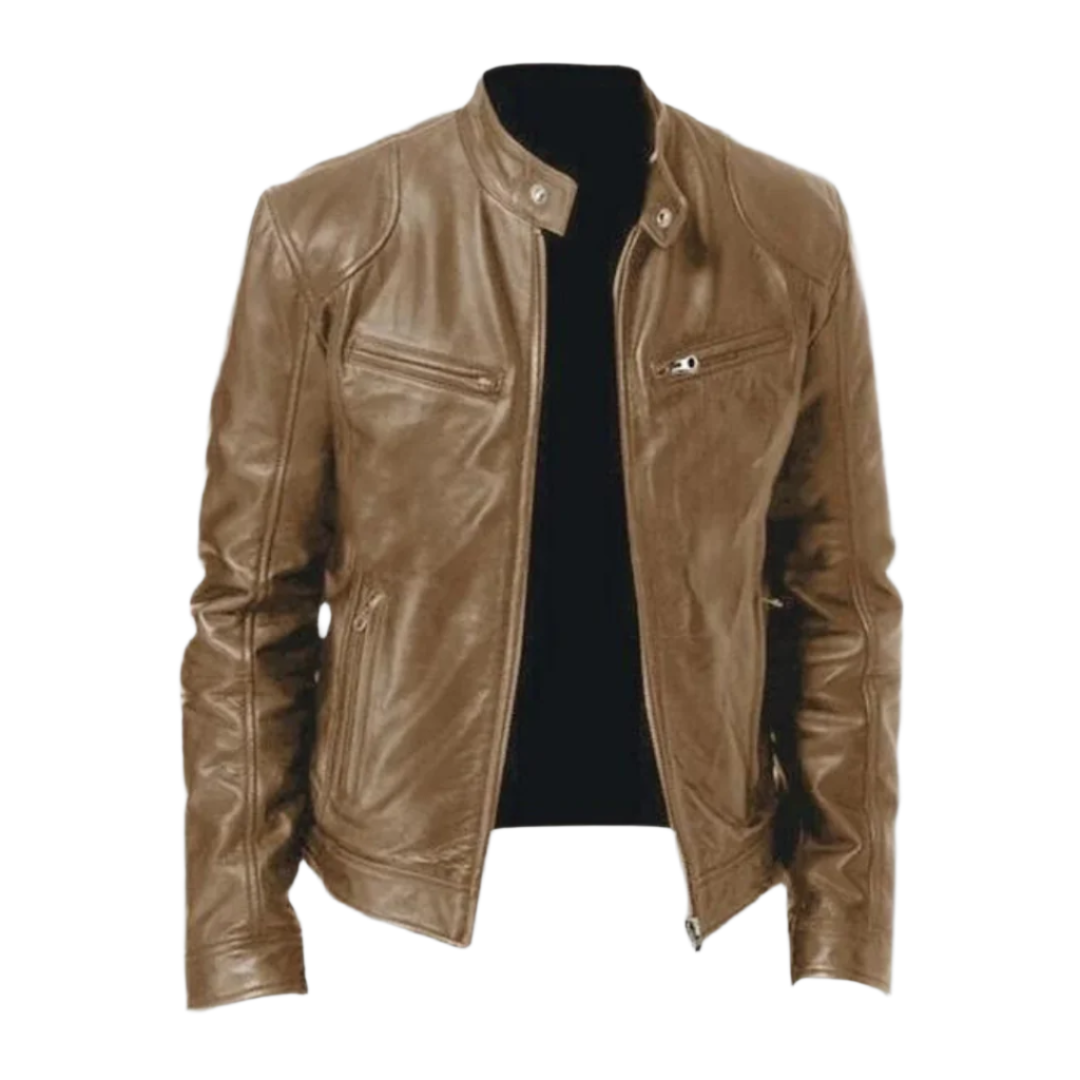 Darius Veste Homme en Cuir – Blouson Élégant en Cuir Premium avec Style Intemporel