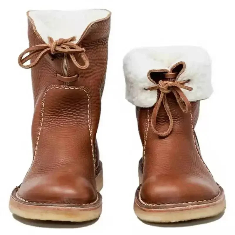 Arrienne Botas Cálidas Mujer Forradas – Botas Elegantes Antideslizantes con Forro de Pelo Sintético