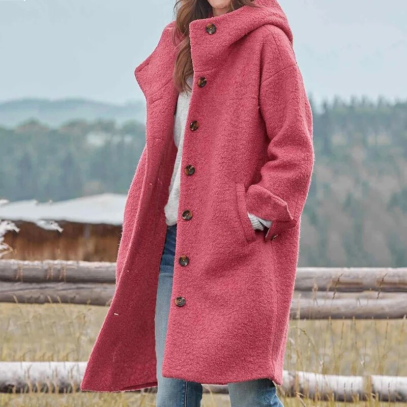 Madison Manteau d’Hiver Femme – Veste Chaude avec Capuche Élégante & Coupe Féminine
