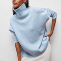 Jessica Pull Femme Hiver – Pull en Maille Douce avec Col Roulé et Coupe Ample Élégante